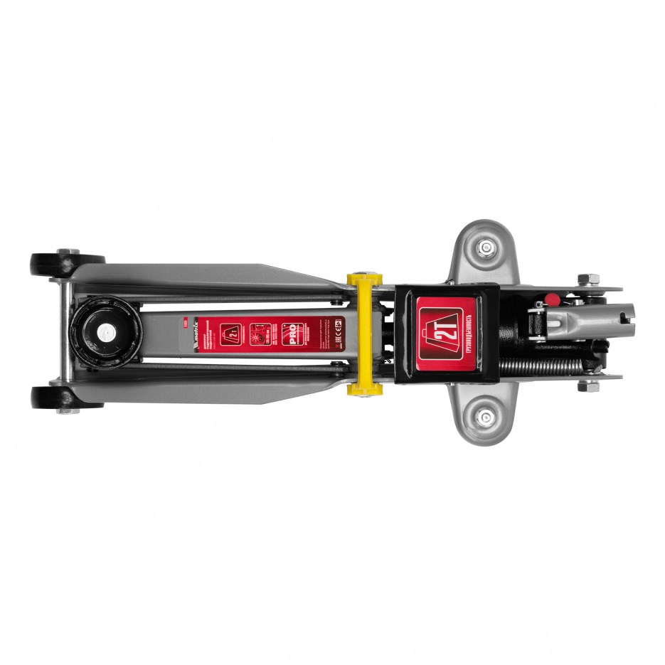 Гидравлический подкатной домкрат, 2 т, высота подъема 135-385 мм, в пластиковый кейсе Matrix